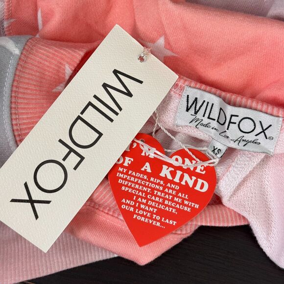 Wildfox Sommers Sweatshirt Womens XS Star Spangled Ombre Pastel Sweater NEW - Picture 3 of 9